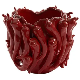 Light & Living Vase, Rot, Keramik, Rund, 20.5 cm, CE, Dekoration, Vasen, Keramikvasen