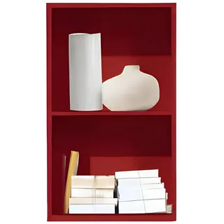 Xlmoebel Wandregal Art-déco Regal aus hochwertiger Möbelplatte für das Arbeitszimmer, 1-tlg., Hergestellt in Europa rot