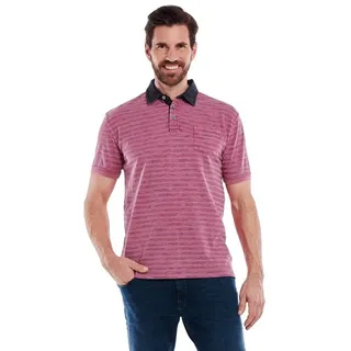 Engbers Poloshirt Polo-Shirt gestreift lila|rot 4XL