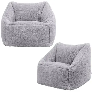 I.C.O.N. icon Sitzsack, Grau, Kunststoff, 100 L, 1-Sitzer, 55x44x55 cm, Hergestellt in Deutschland, Wohnzimmer, Hocker, Sitzsäcke, Kindersitzsäcke