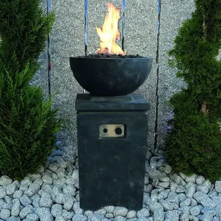 MODENO Gasfeuerstelle Kupe ca. 53x53xH97cm Feuerstelle Gaskamin Gasheizer