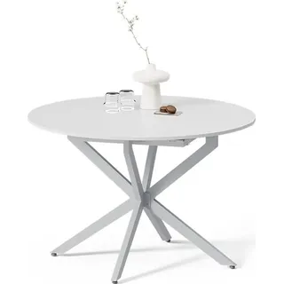 livinity Firenze Ø 120 cm grau/weiß