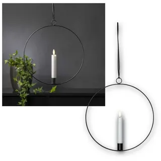 Star Trading Flamme Ring LED-Kerze 10 cm schwarz