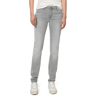 Slim-fit-Jeans MARC O'POLO DENIM "aus Organic Cotton-Mix" Gr. 30 32, Länge 32, grau Damen Jeans Röhrenjeans