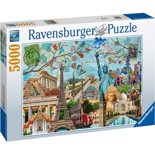 Ravensburger Puzzle Big City Collage, 5000 Puzzleteile, Made in Germany, FSC® - schützt Wald - weltweit bunt