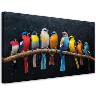 Feeby Vögel Tiere Leinwand 100x50 cm