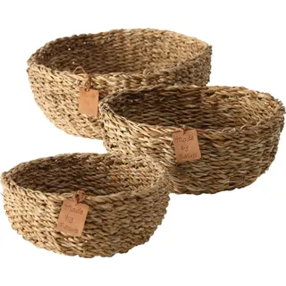 Boltze Dekokorb Sophy 3-teilig rund 2946200  Beige