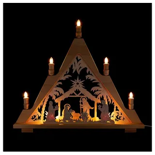Lenk und Sohn Schwibbogen Lichterspitze Krippe (60x48cm) von Kunstgewerbe Lenk & Sohn
