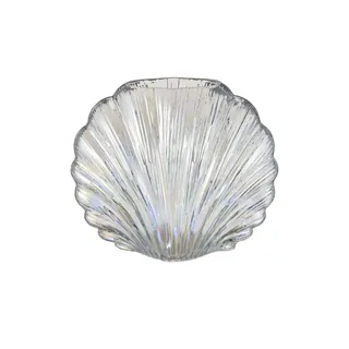 HOME STORY Deko Vase Muschel   , transparent/klar , Glas , Maße (cm): B: 11 H: 21,5