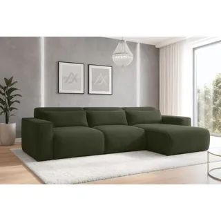 ax living Eckcouch Wohnlandschaft mit Schlaffunktion 2-Sitzer Grün