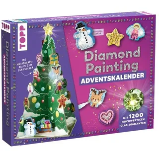 Weihnachtszauber - Der Diamond-Painting-Adventskalender. Mit Material und Werkzeug für 24 Baumanhänger