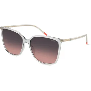 Hugo HG 1275/S Damen-Sonnenbrille Vollrand Quadratisch Kunststoff-Gestell, transparent