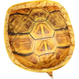 Ameble Tragbares Schildkrötenpanzer-Kissen, 99 cm, riesiges Plüsch-Schildkröten-Kostümkissen für Kinder und Erwachsene, weiches Stofftier, tragbar, lustig, zum Anziehen, kreativ