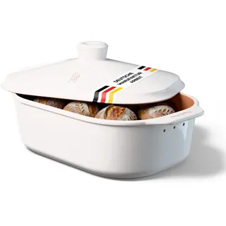myromy® Brot-Frische-Topf 6 L – Brotkasten & Brottopf aus Keramik | TONTOPF BROT – atmungsaktiv · Naturton · Brot frisch halten