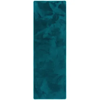 Snapstyle Hochflor Teppich Läufer 80 x 400 cm Petrol