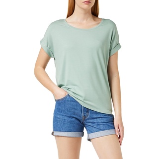 JDY Damen Einfarbiges T-Shirt | Basic Rundhals Ausschnitt Kurzarm Top | Short Sleeve Oberteil ONLMOSTER, Farben:Hellgrün, Größe:S