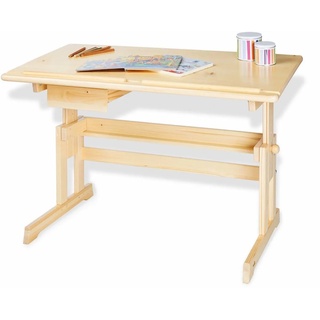 Kinderschreibtisch PINOLINO "Lena, natur" Gr. B/H/T: 109 cm x 70 cm x 58 cm, beige (natur) Baby Tische Kinderschreibtische Tisch Made in Europe