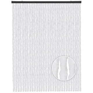 arsvita Flauschvorhang Flauschgardine Vorhang 120 cm x 200 cm Unistreifen Weiß
