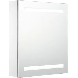 vidaXL Spiegelschrank 50 cm weiß/silber