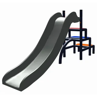 move and stic Indoor-Rutsche Meine erste Rutsche TOFFI, (Spiel-Set), Innen & Außen, erweiterbar, umbaubar, Made in Germany bunt|grau