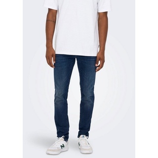 Only & Sons Loom Skinny Jeans in Blau, 28