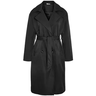 Noisy May Damen Nmmanya L/S Noos Trenchcoat, Schwarz, XS EU - XS