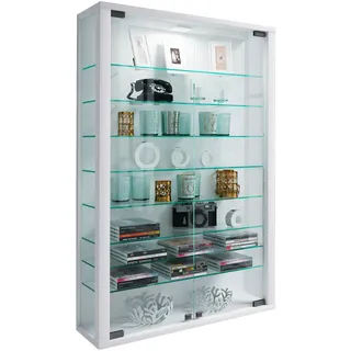 VCM Wandvitrine Vitrosa Mini 59 x 18 x 91,3 cm Weiß