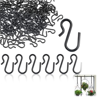 PINNKL Mini S Haken, 150 Stück S Haken, 2,5 cm Kleine S Haken S-Förmige Haken Klein Metall Haken Schwarz S Förmig Mini Haken für Kunsthandwerk Schmuck Schlüssel Hängende Topfpflanzen