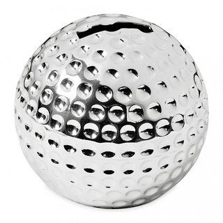 EDZARD Spardose Sparbüchse Golfball, edel versilbert, anlaufgeschützt, Höhe 8 cm