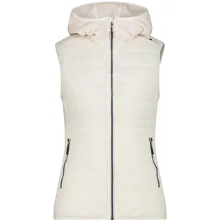 CMP Damen Weste Woman Vest Hybrid Fix Hood 35H1636-A143 46 - B. Co Gesso - 46