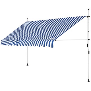 Detex Markise Balkonmarkise Klemmmarkise 150 - 400cm breit Höhenverstellbar Sonnenmarkise UV- und witterungsbeständig Wasserabweisend Balkon Gart...