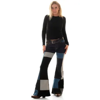 Comycom Schlagjeans Damen Patchwork STAR SECRET RELOADED 32
