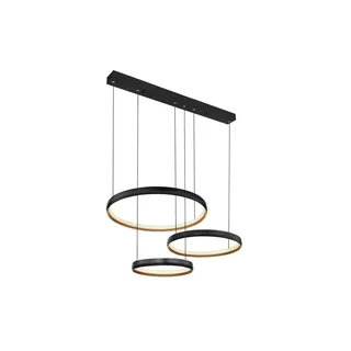 GLOBO Halli 3-flg. 50,3 cm rechteckig gold, schwarz