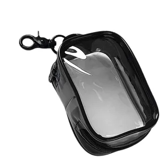 Klar Transparentee Starke Tasche Mit Reißverschluss Durchsichtige Geldbörse, Mini-durchsichtige Tasche | Schlüsselanhänger-befestigte Transparente Beutel-Geldbörse
