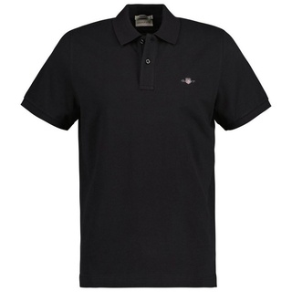 Gant Poloshirt Herren Poloshirt - REGULAR SHIELD, Kurzarm schwarz 4XL