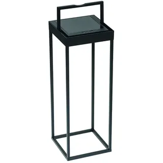 Kettler Solar Laterne SQUARED 18,4 x 18,4 x 50 cm, Aluminium matt Schwarz / Polycarbonat