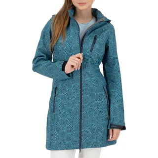 DEPROC activ DEPROC Active Damen Mit Abnehmbarer Kapuze Übergangsjacke Kurzmantel Shelby Long Softshellmantel, Navy, 48