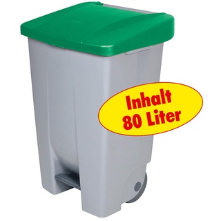 BRB Tret-Abfalleimer 80 Liter, grün