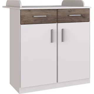 WIMEX Wickelkommode Joker weiß eiche), flagstaff Nachbildung B/H/T: ca. 91x94x75 cm - Eiche, weiß