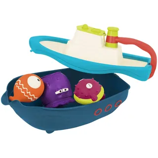 B. toys - Off the Hook - Bad & Strand Spielset - Badespielzeug-Set - Spielzeugboot & Zubehör - Baby-Spielzeug - 6 Monate +