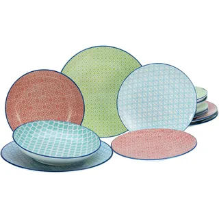 CreaTable Mediterran Tafelservice 12-tlg. multicolor