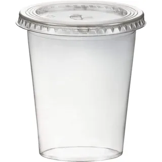 VEPATIM 150 Smoothiebecher inkl. Deckel mit Schlitz 300 ml Ø 95mm PET glasklar
