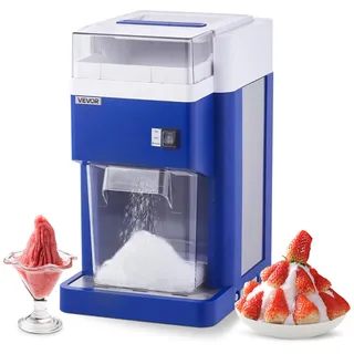 Vevor kommerzielle Eisrasiermaschine Schneekegelmaschine 1,8 L, fein und fluffig mit 300-W-Motor & Edelstahlklingen, gewerblicher Eiscrusher für Dessertladen Familientreffen Restaurant, Blau