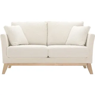 miliboo Couch Stoff 2-Sitzer Weiß