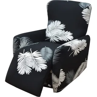 SDNAM Stretchhusse/Sesselschoner für Relaxsessel mit Armlehnen rutschfest Bunt Fernsehsessel Relax mit Liegefunktion 4 Stück Lehnsessel-Abdeckung mit Tasche Schonbezüge Schutz (Color : #16)