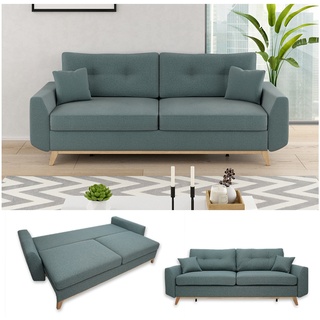 VitaliSpa Schlafsofa Schlafcouch Boxspringsofa Sidney Schlaffunktion Bettkasten