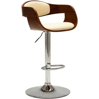 vidaXL Barhocker 283118 höhenverstellbar 40 x 40 x 75 cm Cremeweiß