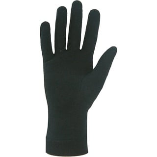Areco Damen Seidenhandschuh / Seidenunterziehhandschuhe Handschuhe, Schwarz, 7