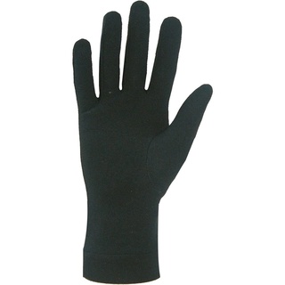 Areco Damen Seidenhandschuh / Seidenunterziehhandschuhe Handschuhe, Schwarz, 7