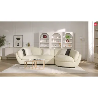 Ecksofa Leder 5-Sitzer - Ecke Links - Büffelleder - Braun - CAIPI von PASCAL MORABITO